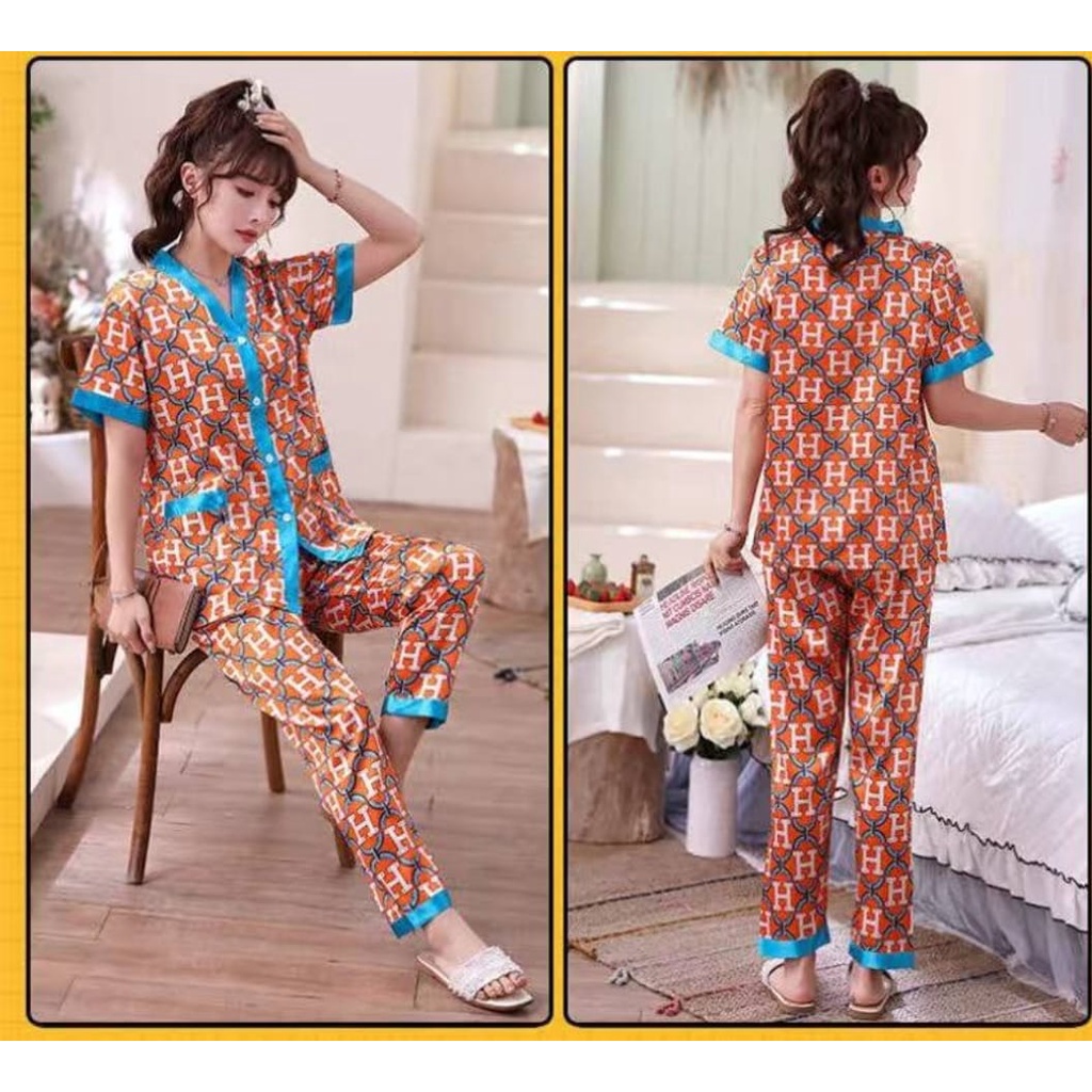 Baju tidur piyama bahan satin import cp