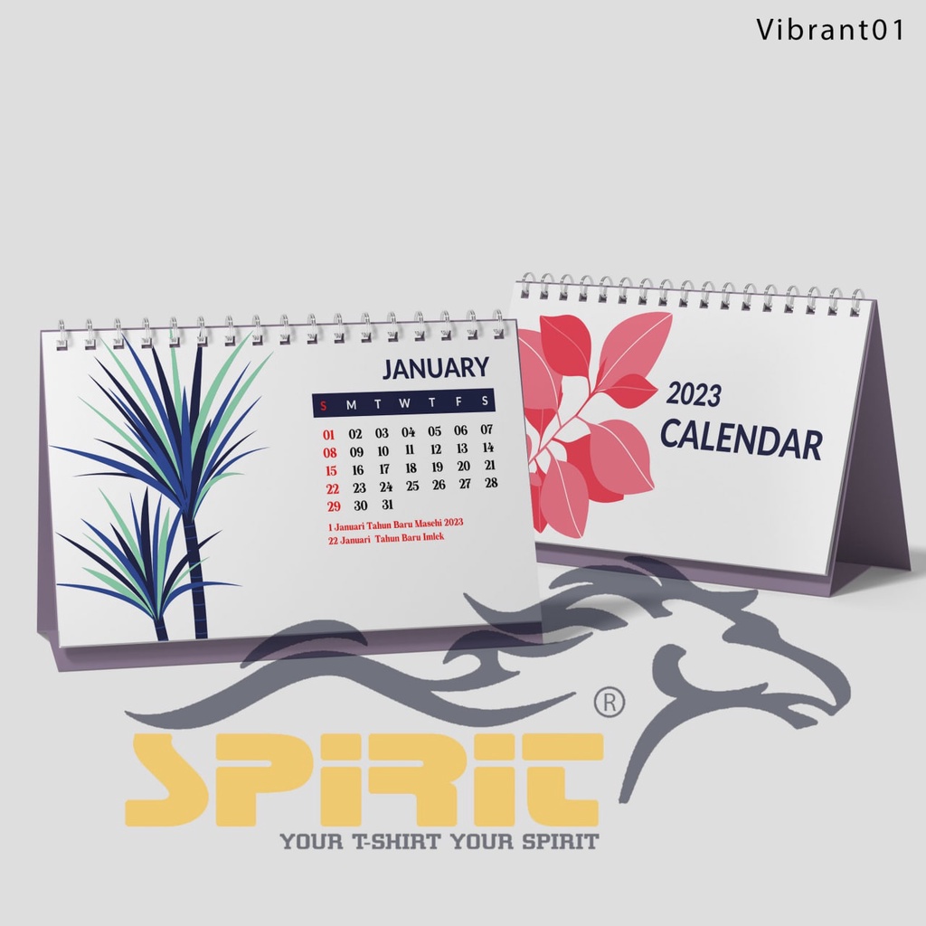 

Kalender Duduk Tahun 2023 / Kalender Meja Tahun 2023 Desian Vibant