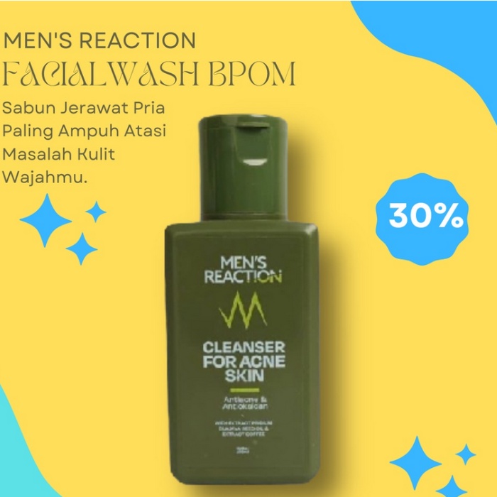 SABUN WAJAH CAIR MENS REACTION BLACK WALET PENGHILANG JERAWAT DAN BEKAS JERAWAT AMPUH MENS REACTION 