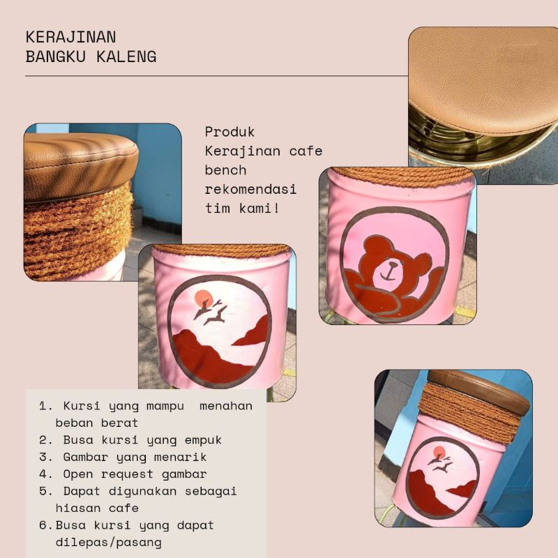 Bangku modern bekas kaleng cat