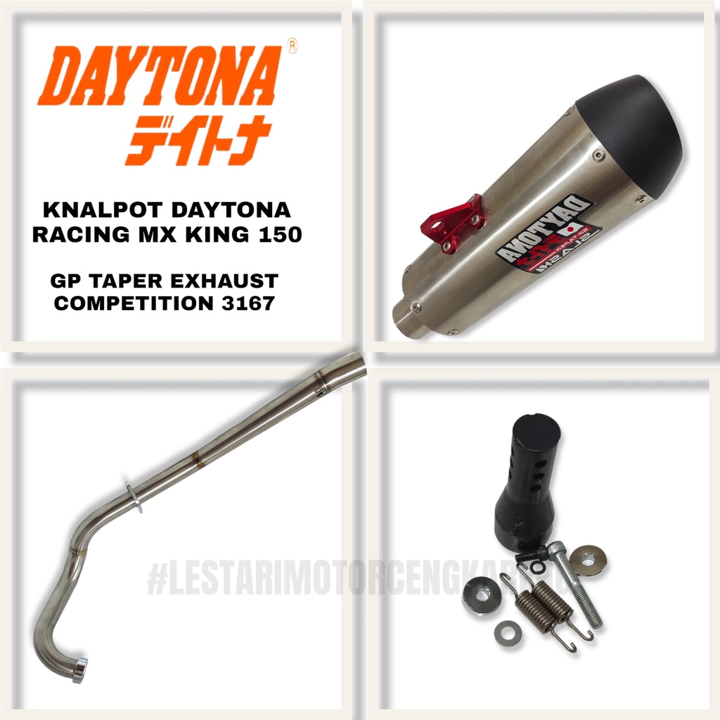 KNALPOT DAYTONA GP TAPER JUPITER MX KING MXKING MX150 3167 FULL SYSTEM