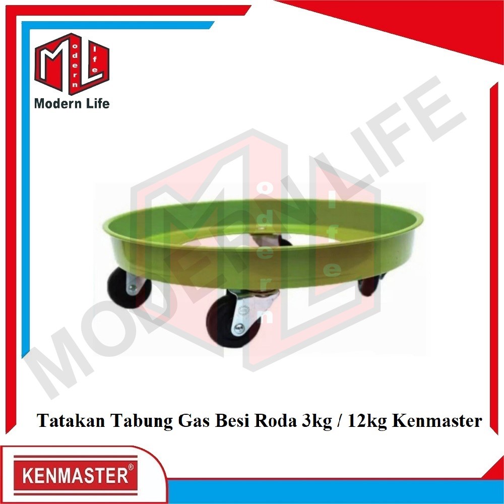 KENMASTER Tatakan Galon Tabung Gas 3 12 Kg Bahan Besi Kaki Roda