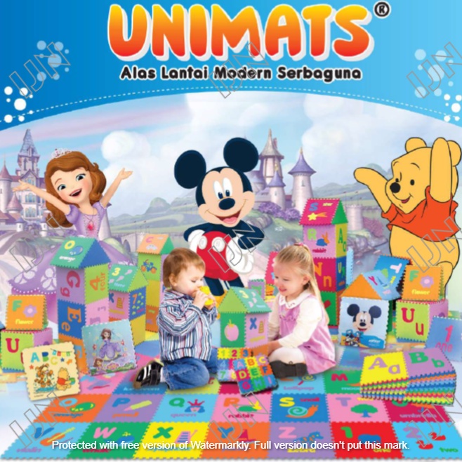 Puzzle Matras EVAMAT ABJAD Gambar Tikar Karpet Evamats Playmat Mainan Anak Bayi Murah