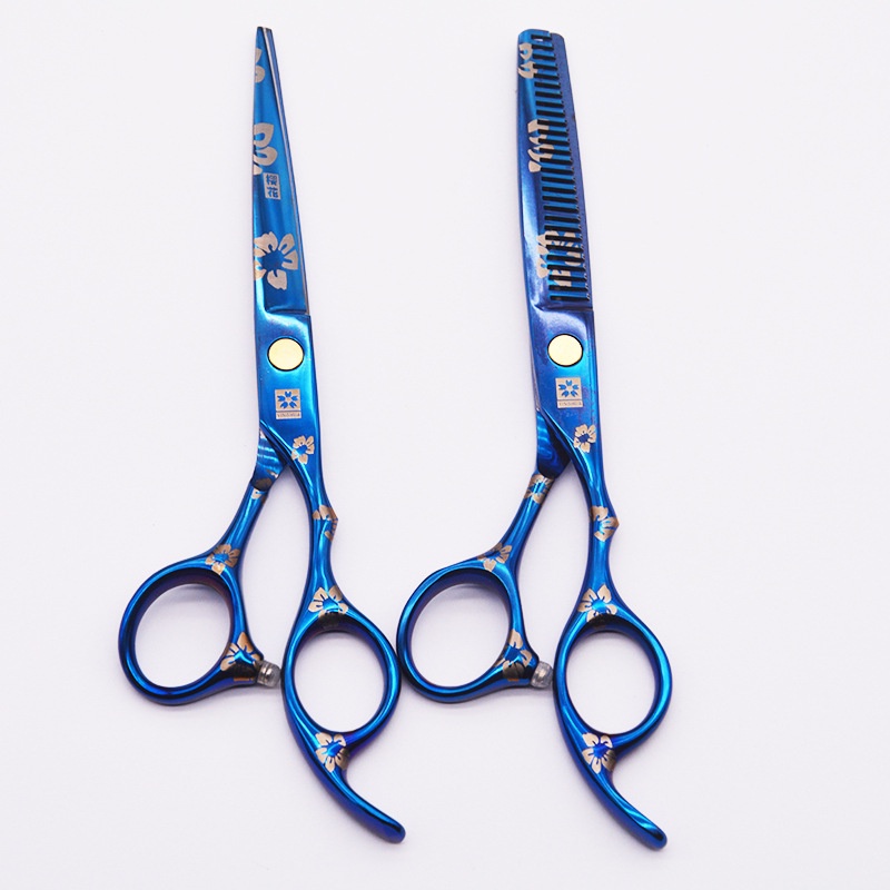 【COD+Dalam stok+Pengiriman Cepat】YUN Gunting Sasak Rambut Stainless 6 Inch Gunting Rambut  Barber Shop Hair Scissor   Grooming Hairdressing Hair Styling Gunting Penipis Rambut Sakura Gunting Gigi / Pemotong Datar Ringan  Nyaman Digunakan