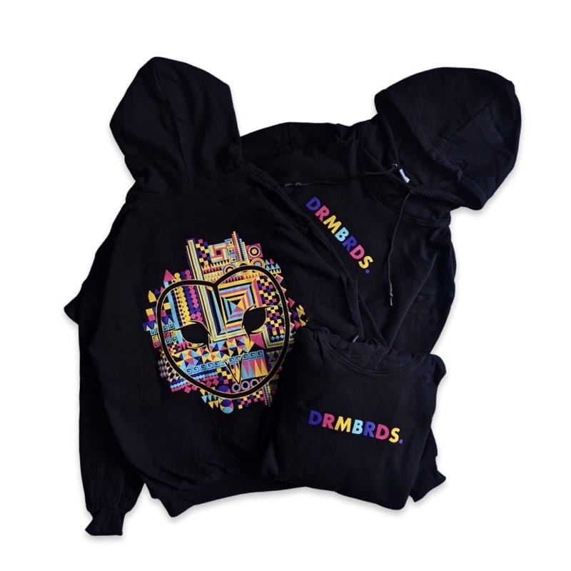 PULLOVER HOODIE DREAMBIRDS "GLICTH" BLACK ORIGINAL