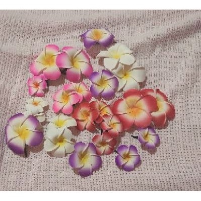 aksesoris jepitan rambut bunga kamboja palsu