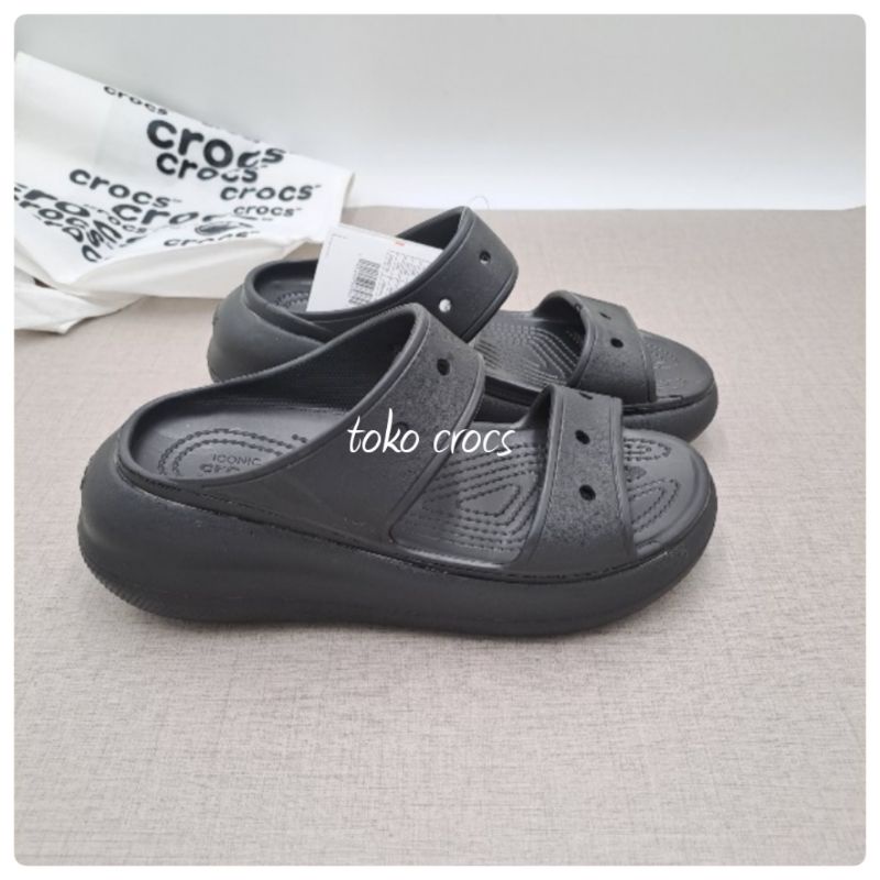 Crocs Classic rush sandal / Sandal wanita wedes / Crocs crush sandal