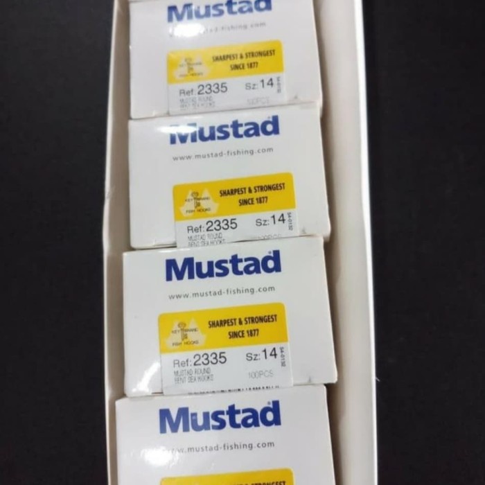 Kail mata pancing Mustad 2335 no 14 (isi 10 kotak kecil)