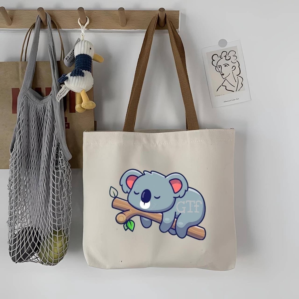 Gtf - Populer Tote Bag Wanita Motif Koala Lucu Tas Wanita  Tote Simple Stylish Korea