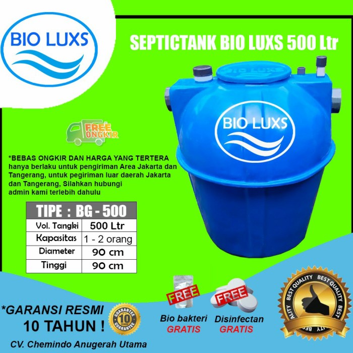 {FixmikStore} Septic Tank Bio Biotech Biofil BioLuxs Tipe BG 500 Liter Berkualitas