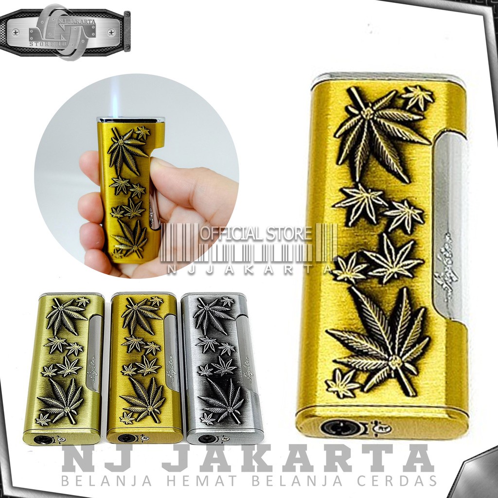 KOREK GAS API LAS LIGHTER MANCIS DAUN