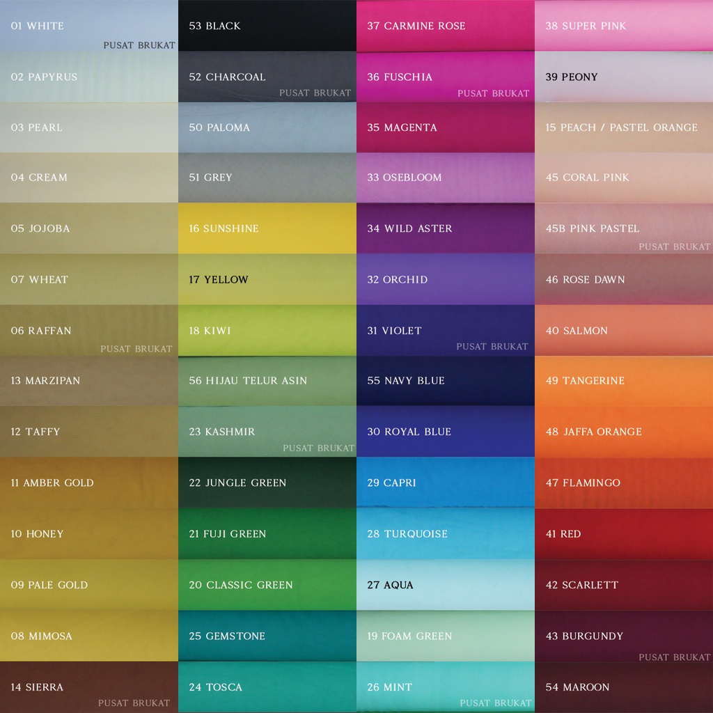 KAIN TILE ROL [45.5m] - SOFT TULLE / TULE / TILE POLOS HALUS &amp; LEMBUT [harga per 1 roll = 45.5m]