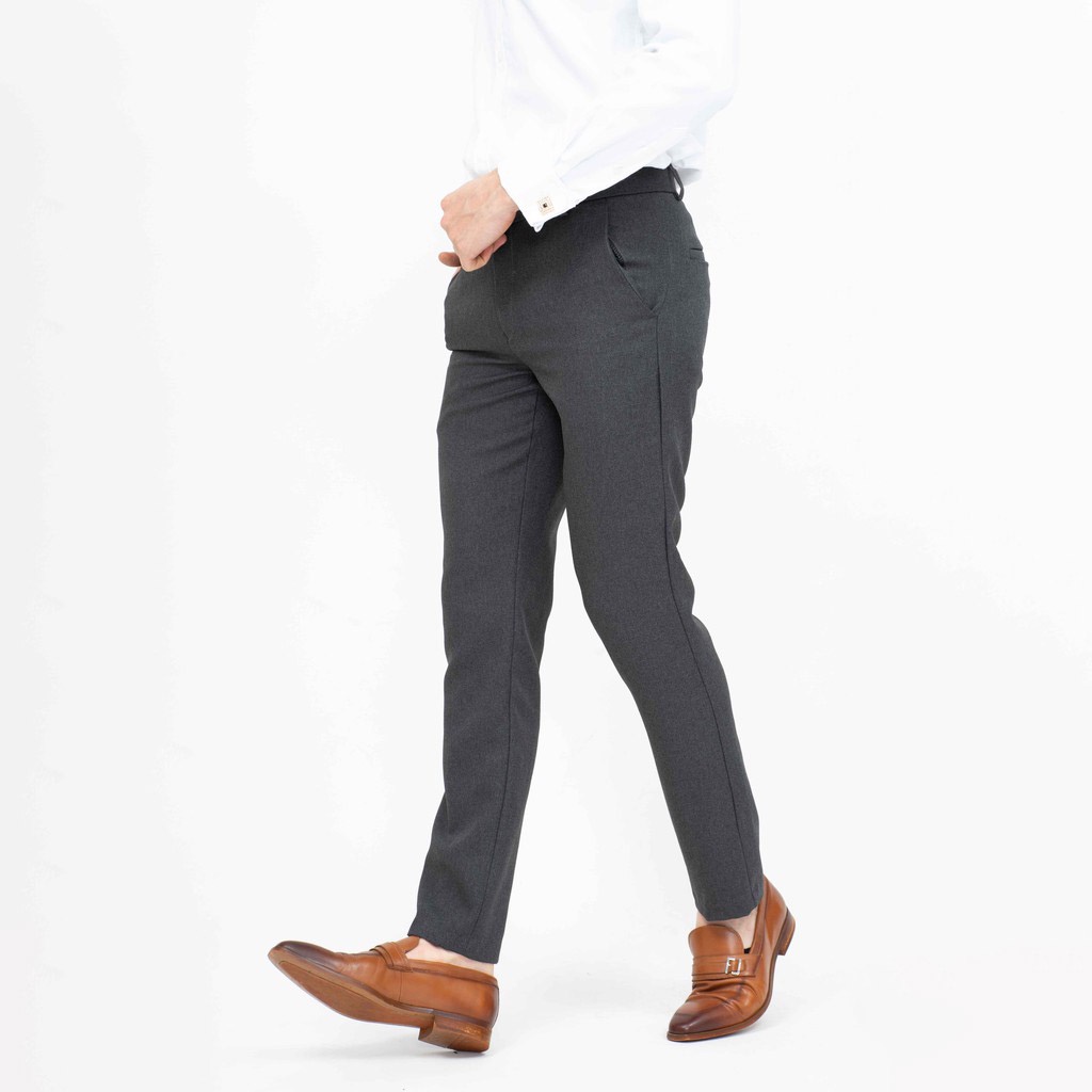 Houseofcuff Celana Panjang Kerja Pria Slim Fit Formal Bahan Stretch Melar Model Kancing