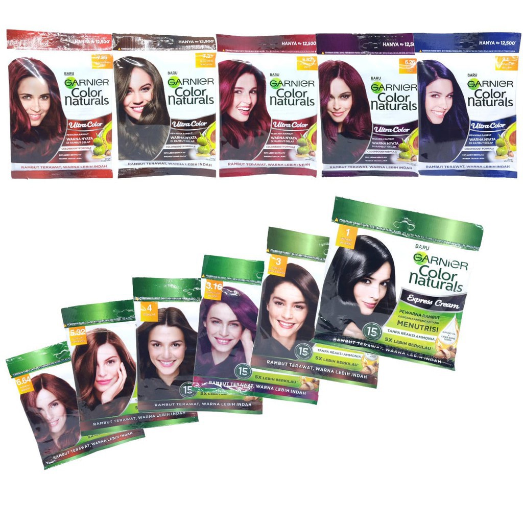 ❤ RATU ❤ Garnier Hair Color Natural | Cat Rambut | Pewarna Rambut  (✔️BPOM)