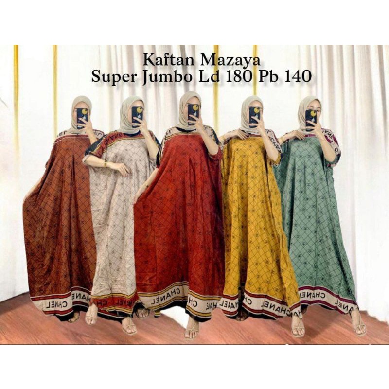 Kaftan Mazaya JUMBO Kaftan Premium Busui BigSize Kaftan Model Terkini