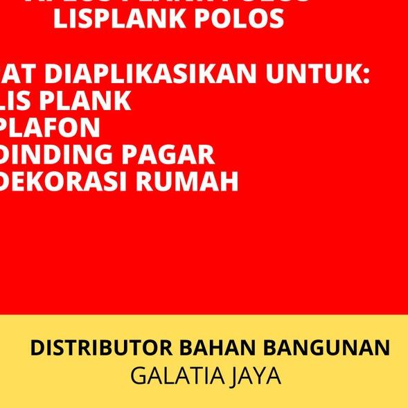 Aplus Plank - Lisplang - Lisplank Polos ukuran 8 mm x 20 cm x 4,05 M