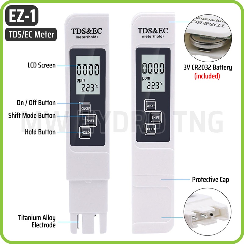 Alat Ukur Hidroponik - TDS &amp; EC meter