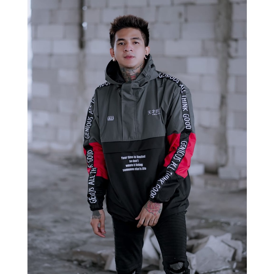 JAKET PRIA - JAKET WANITA - JAKET CAGOULE SALVIO HEXIA - JAKET CAGOULE - JAKET PARASUT - JAKET - JAKET PARASIT - JAKET PARASUT PRIA - SWEATER PARASUT PRIA - JAKET PRIA MURAH - JAKET PARASUT GAMBAR - JACKET PRIA - JAKET KEREN - JAKET VIRAL - JAKET MURAH-Abu Tua Hitam GNUS