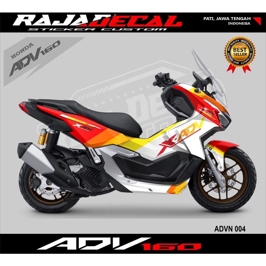Modifikasi Honda ADV 160 2022-Stiker Dekal ADV 160 Disain Motif Honda X ADV ADVN 004