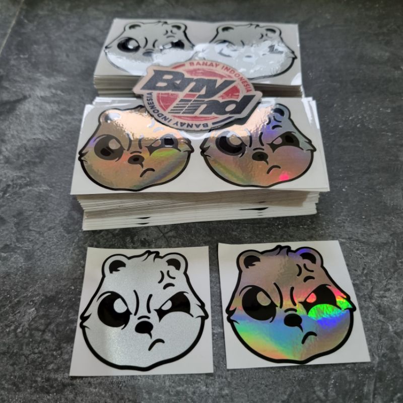 STICKER STIKER KEPALA PANDA KECIL MINI CUTTING