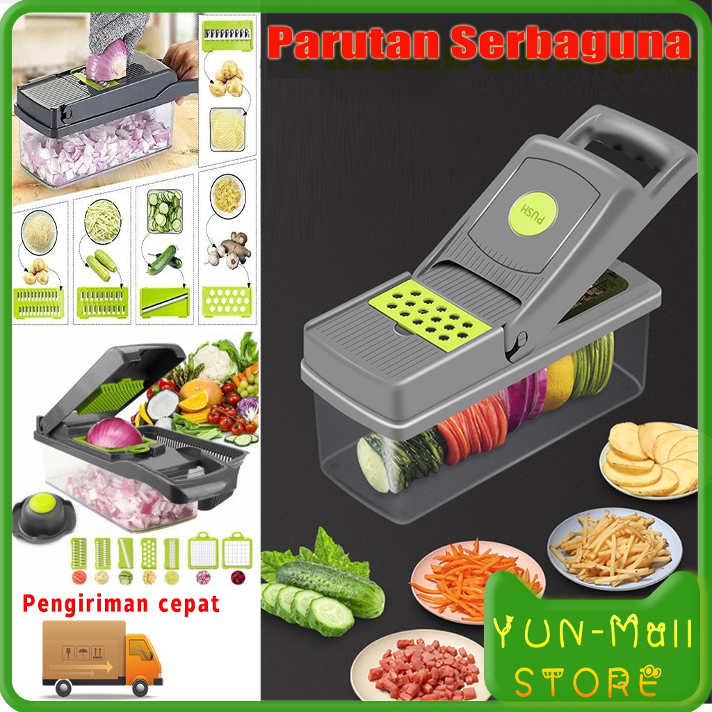 Parutan Serbaguna Sayur dan Buah Multifungsi 8 in 1 Pengiris Sayur Vegetable Fruit Slicer