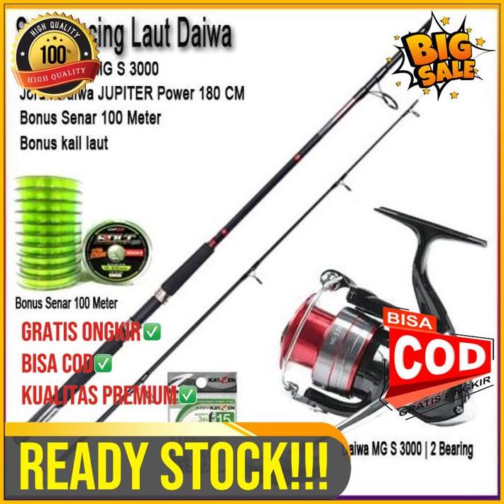 Set Pancing Daiwa Mgs Joran Daiwa Jupiter 180Cm Original