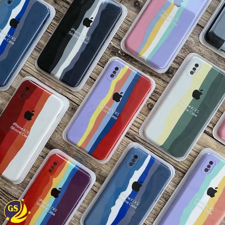 Silicone Case Rainbow Pelangi IPHONE 14 14 PRO 14 PLUS 14 PRO MAX Full Cover Casing Rubber Silicon