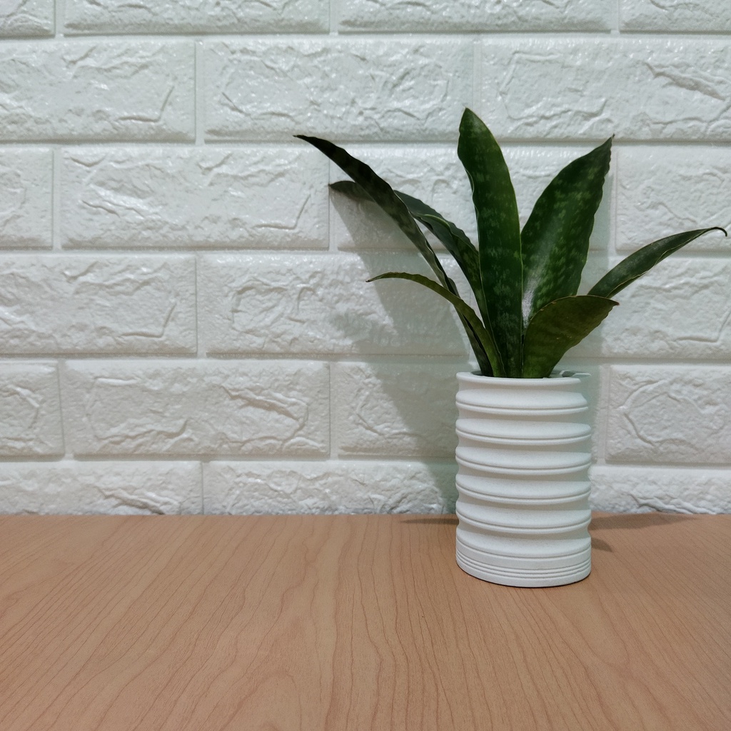 Pot Semen Beton Minimalis Ulir Bunga