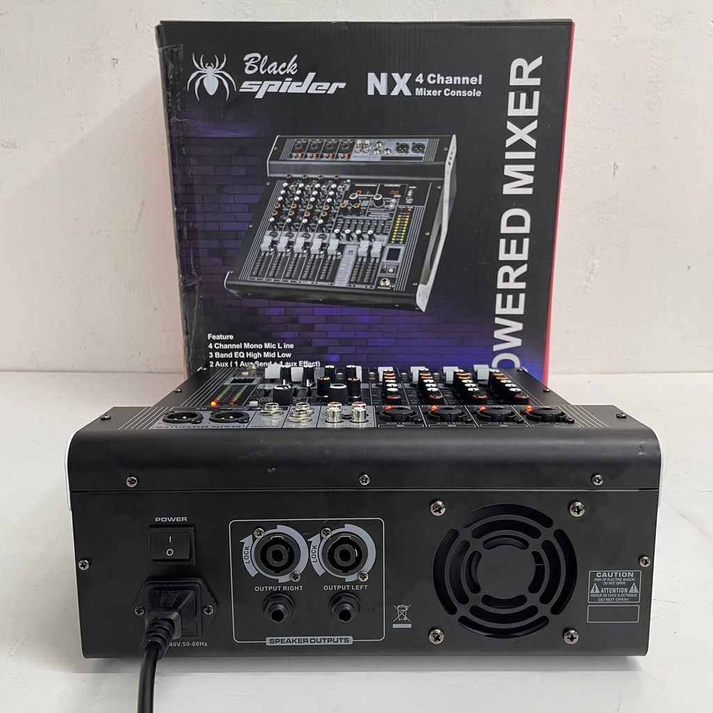 MIXER BLACK SPIDER NX4 MIXER 4 CHANNEL NX 4