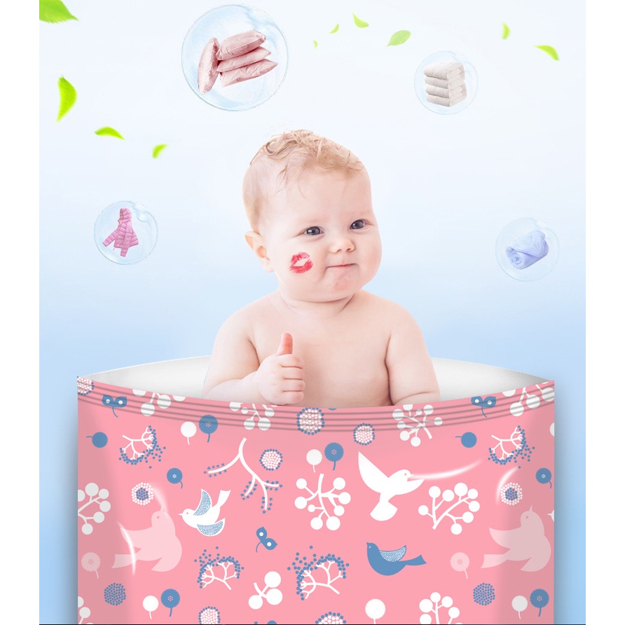 SD9u Whism Kantong Plastik Pakaian Vacuum Compression Bag 8 Pcs With Hand Pump Sn1000 Pink By Pro