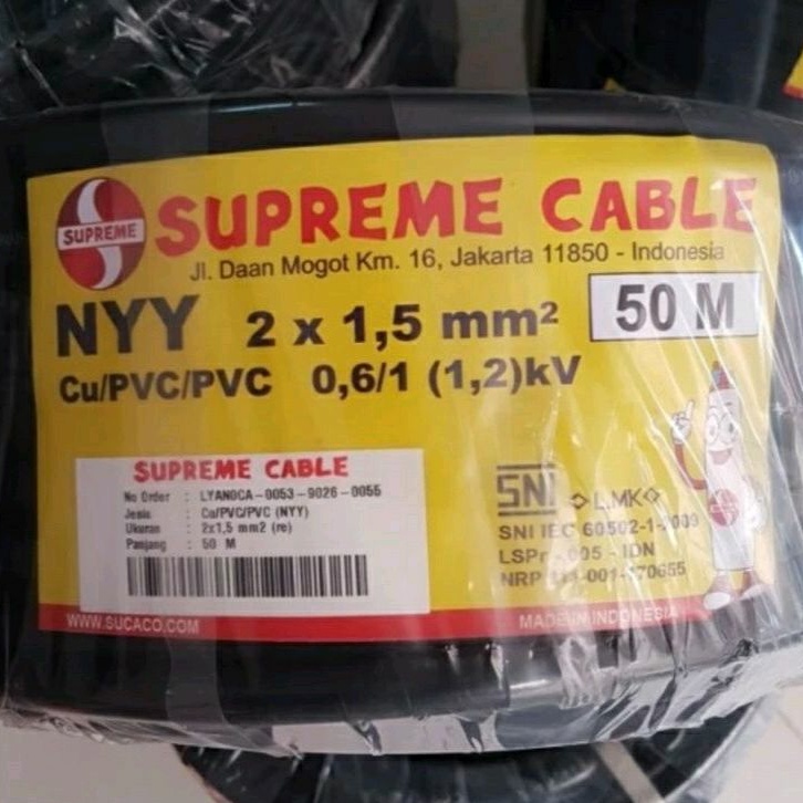 Kabel NYY 2x1.5 Supreme @50M / NYY 2 x 1.5 Supreme @50 meter