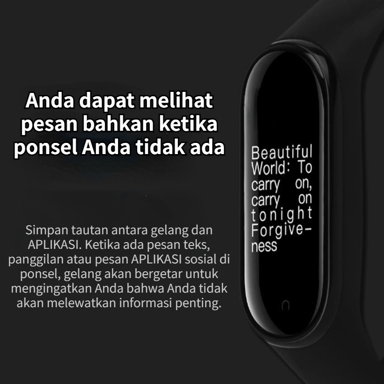 M5 Smart Watch Monitor Detak Jantung Darah Oksigen Tingkat Pedometer Bluetooth Tahan Air Smart Watch