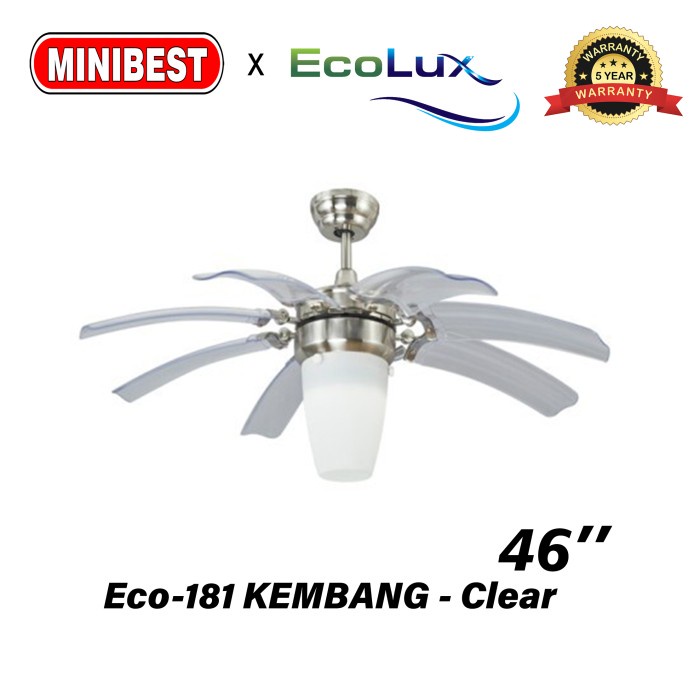 MB Kipas Angin Lampu Gantung minimanis Ecolux tpe Eco-181 KEMBANG