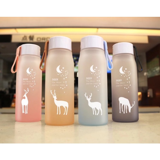 Botol Minum Deer Moon Dan Star Doff Gradasi Warna Rainbow Pelangi