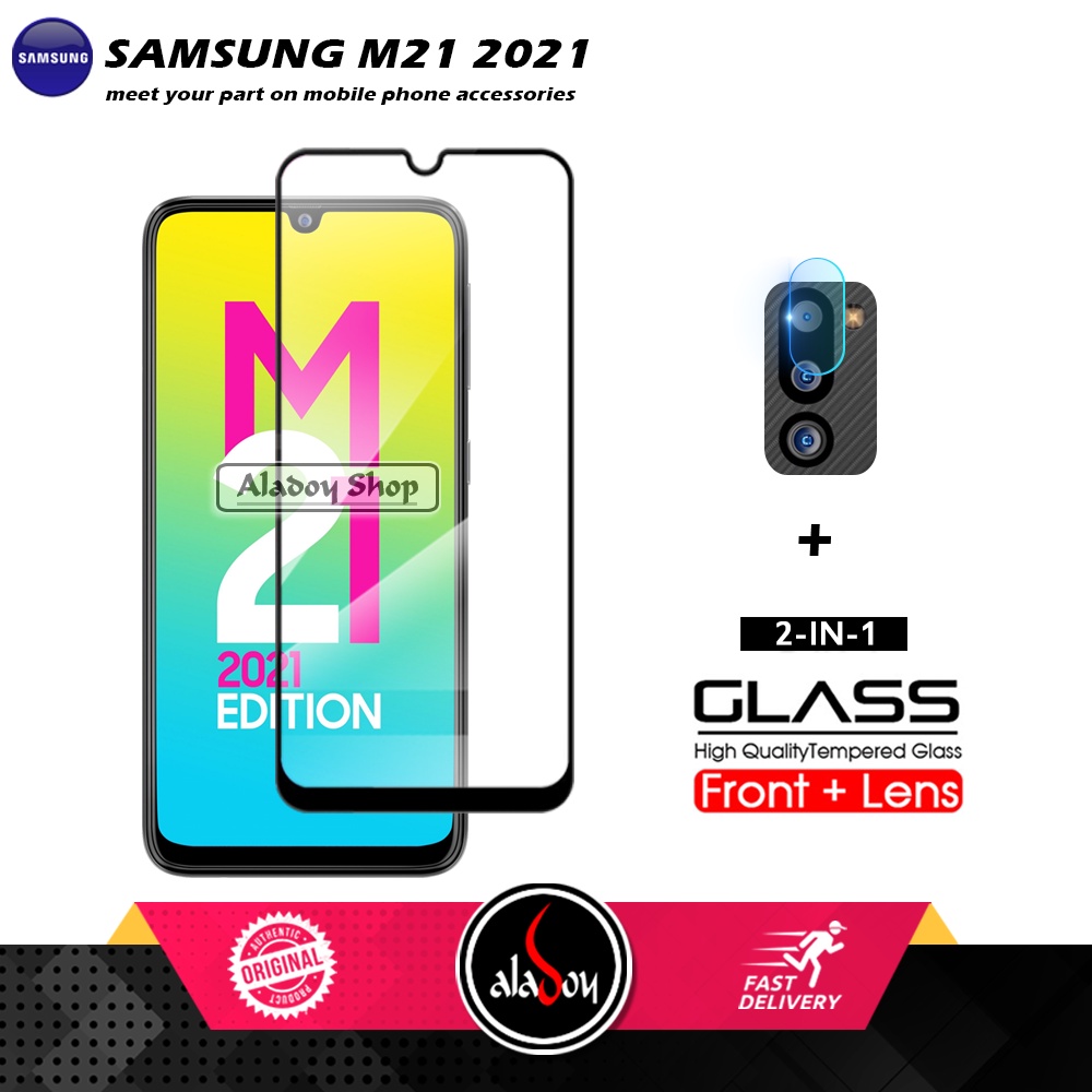 PAKET Tempered Glass Layar Samsung M21 2021 Free Tempered Glass Camera