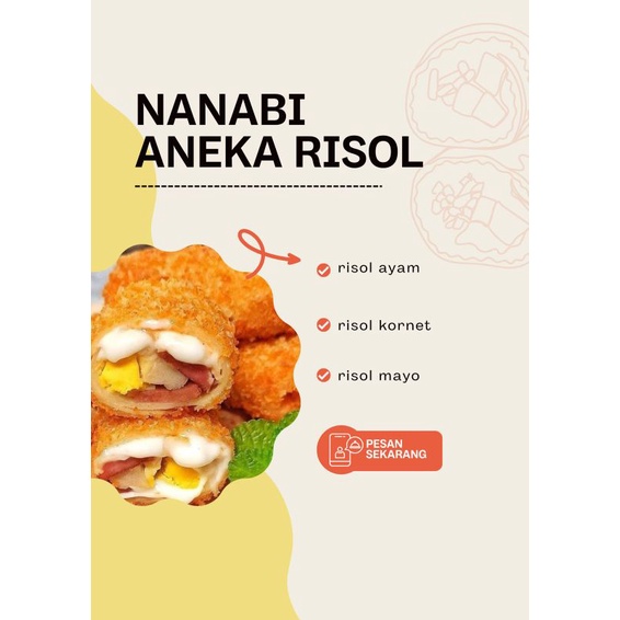 

Risol beef mayo, Risol ayam sayur, Risol kornet sayur