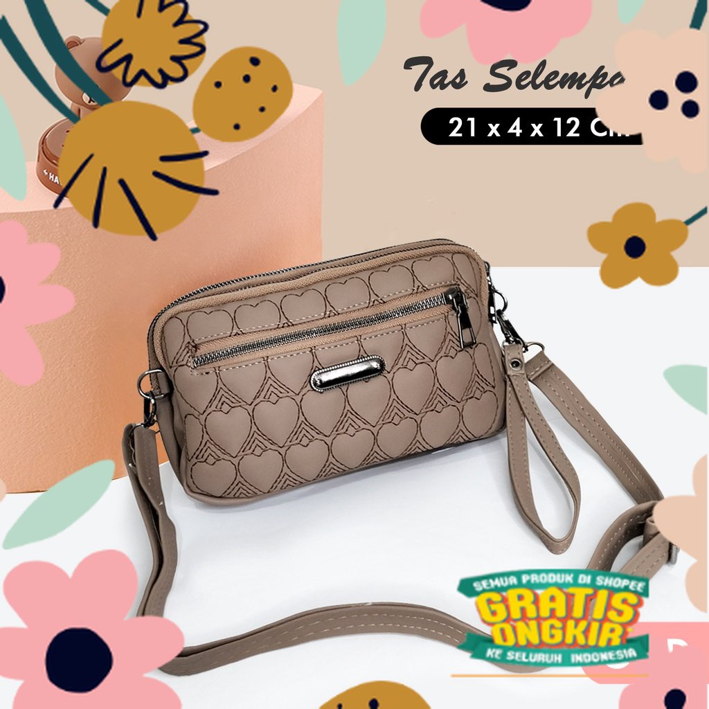 Kuning Yellow Mustard  kunyit jingga rainbow / Hampers kado surabaya tas selempang wanita sling bag 