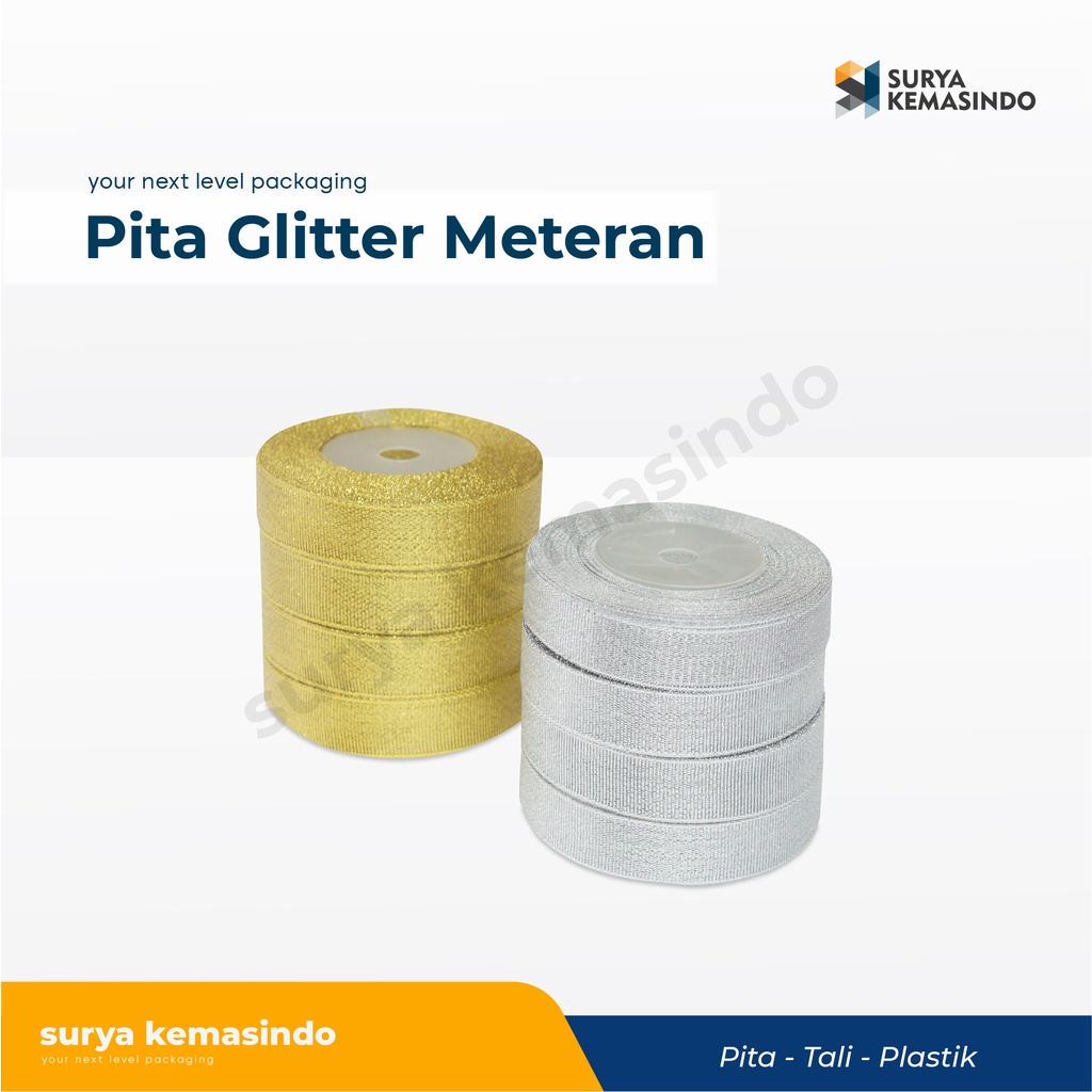 

Pita Glitter ( 0,75" / 2 cm ) Meteran pita/pitakado/pitaglitter/hampers
