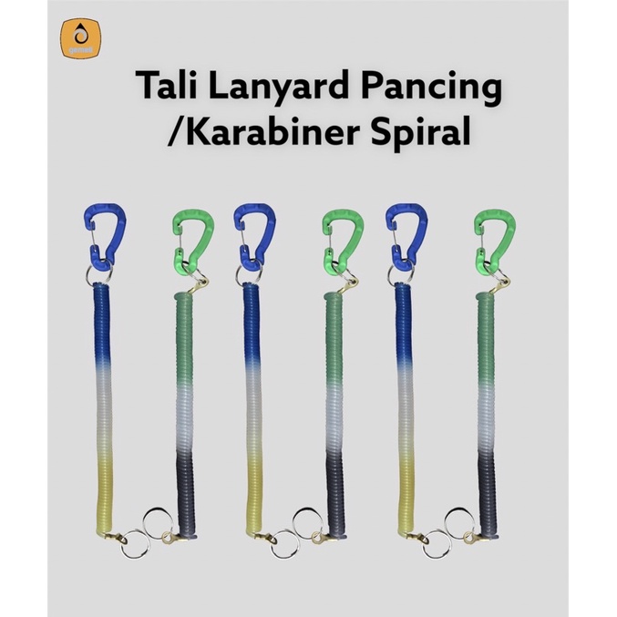 Tali Lanyard Pancing karabiner untuk penahan joran, Pengaman Aksesoris Pancing, tang split, gantunga