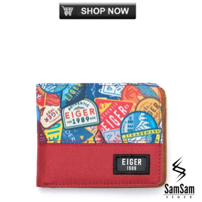 EIGER FLECKEN LANDSCAPE WALLET - Maroon