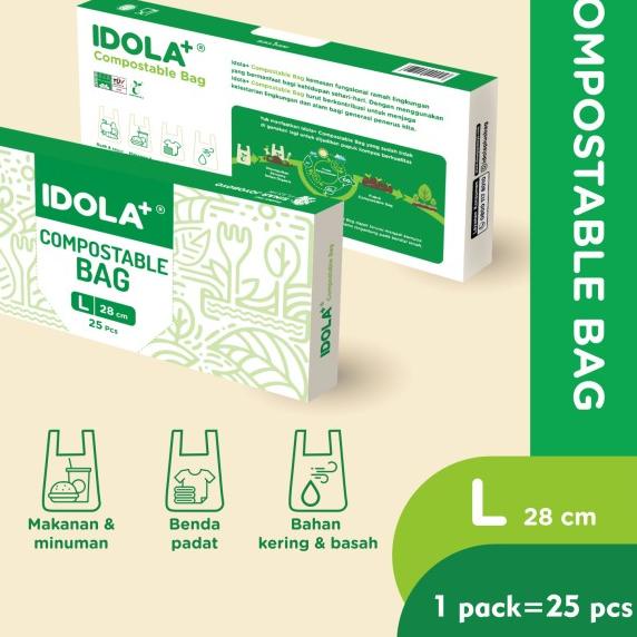 

COMPOSTABLE BAG IDOLA+ UKURAN L 28CM