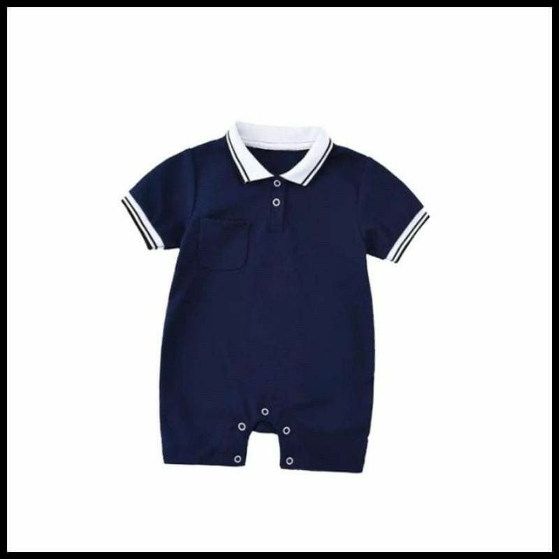 Romper Kerah Fashion bayi 0-12 bulan baju putih bayi