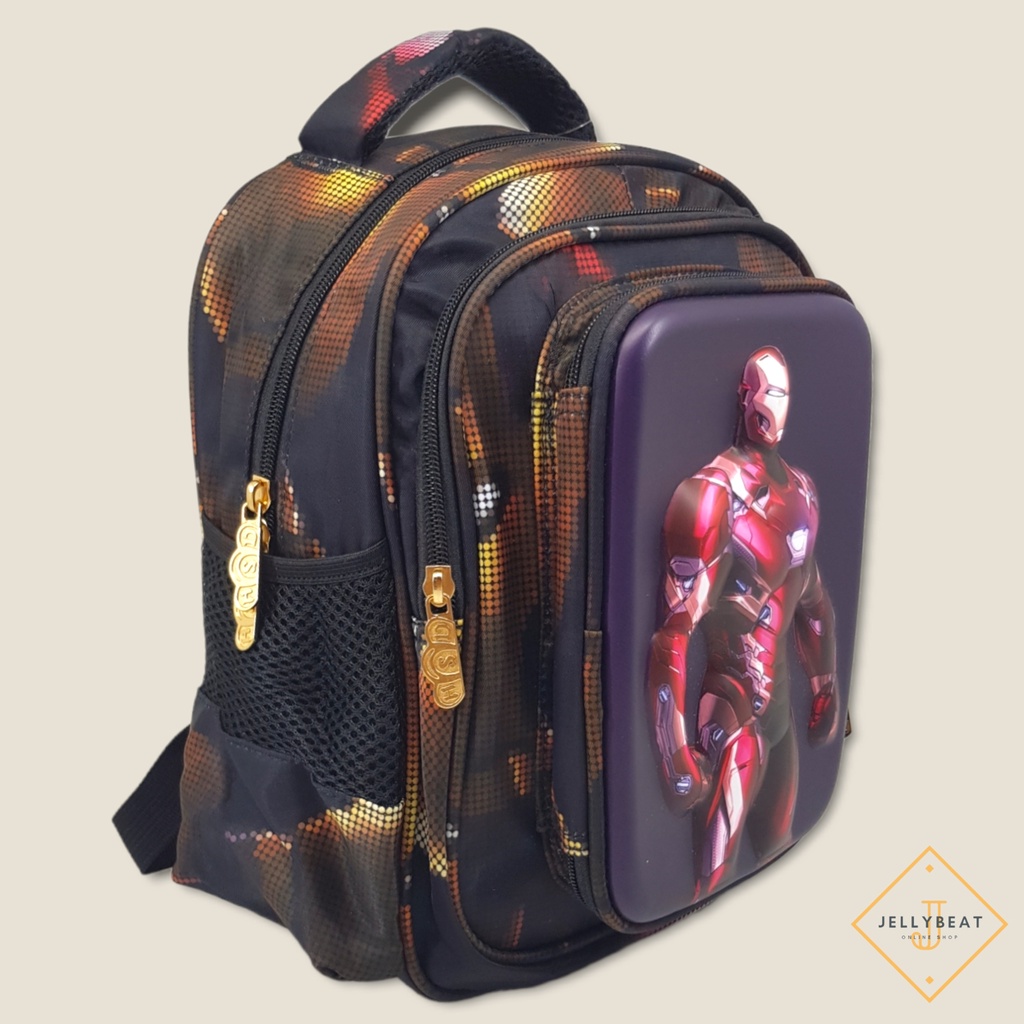 TAS RANSEL 12 INCH DOMPET PAUD - TK KARAKTER -  IRON MAN
