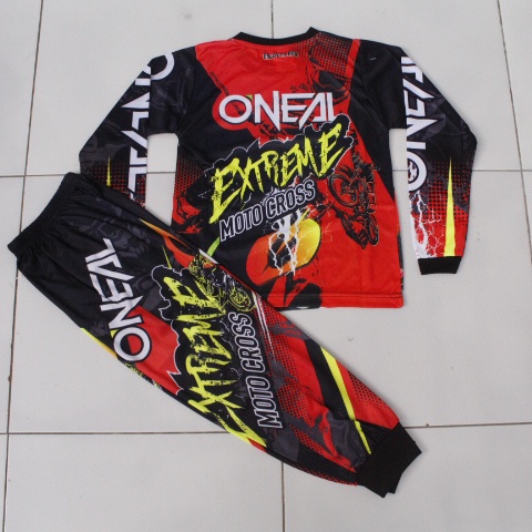 Jersey baju sepeda Setelan baju cross baju balap motor baju sepeda anak laki lki size 2-10 thn