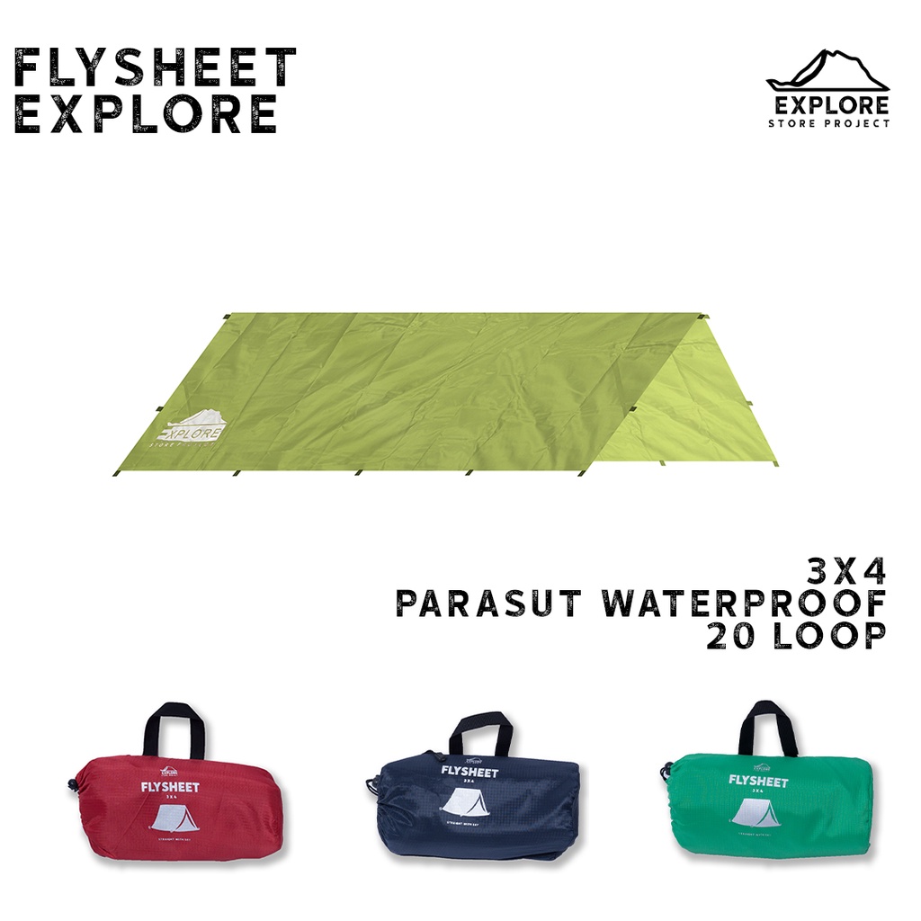 EXPLORE STORE PROJECT || FLYSHEET 3X4 EXPLORE || FLYSHEET TENDA | FLYSHEET TARPTENT | TENDA DARURAT 