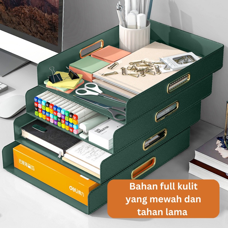 Dejavu Rak Kertas Dokumen Paper Document Letter Tray Tempat File Organizer Meja Kantor Rak Kertas