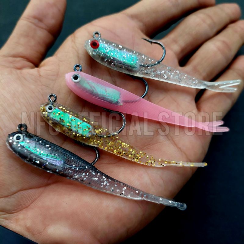 Soft lure Ikan Teri 6,5 gr / 7,5 cm Soft lead Super Killer Rekomendasi untuk ultralight casting