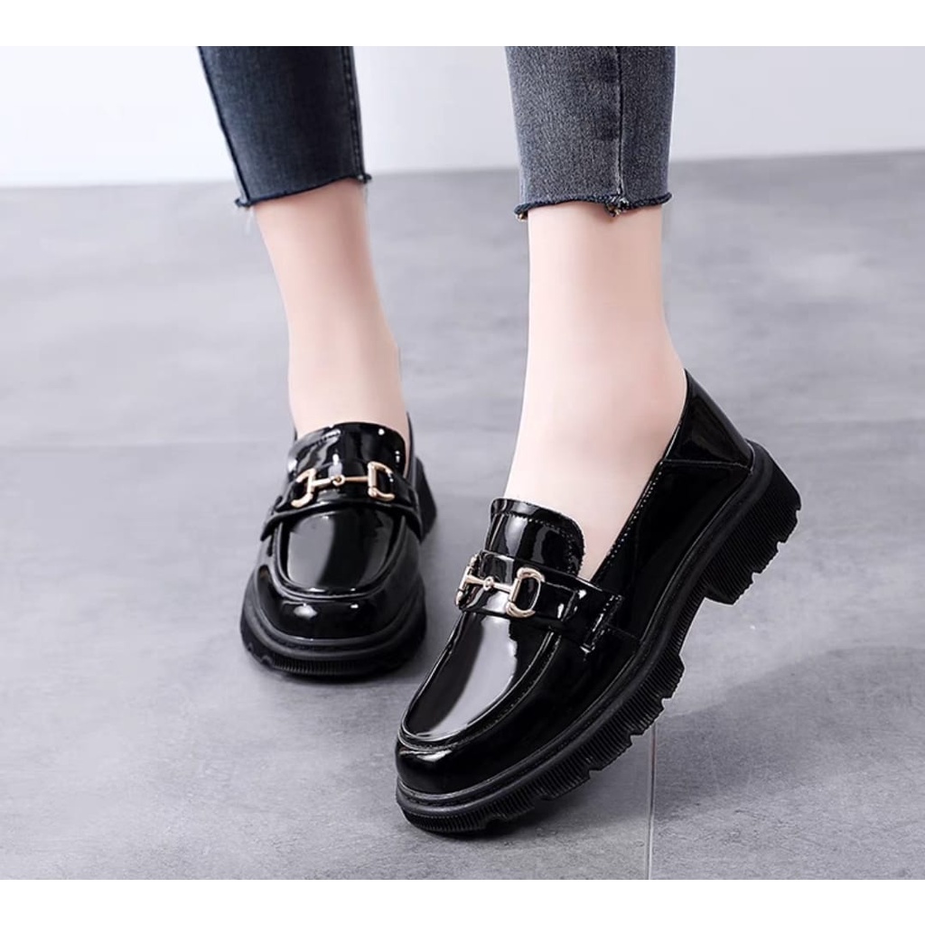 Fakhrieshop- SEPATU WANITA LOSFERS DOCMART / SEPATU KULIT GLOSY PREMIUM BR 01