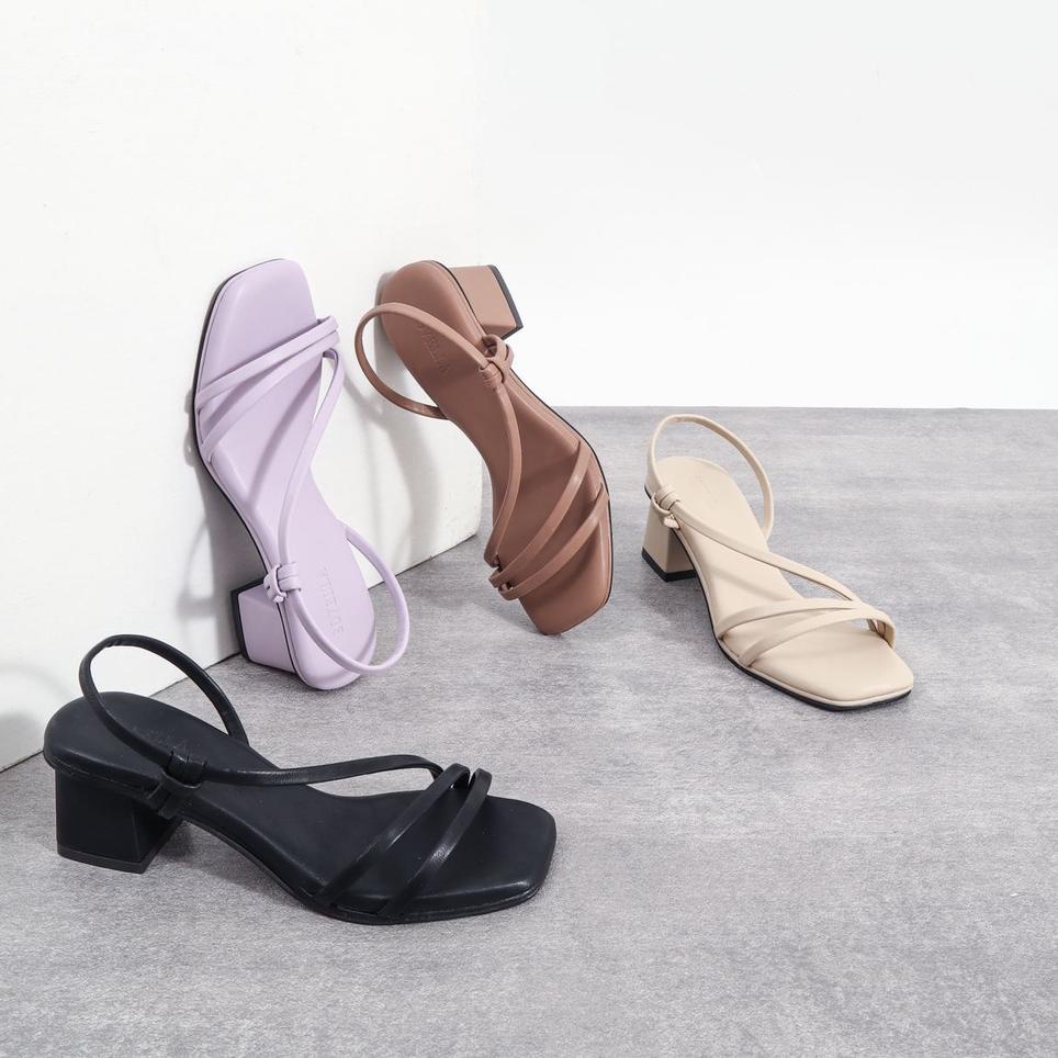 3Y6 SOVELLA Lily Heels Wanita Hak Tahu Simple Polos
