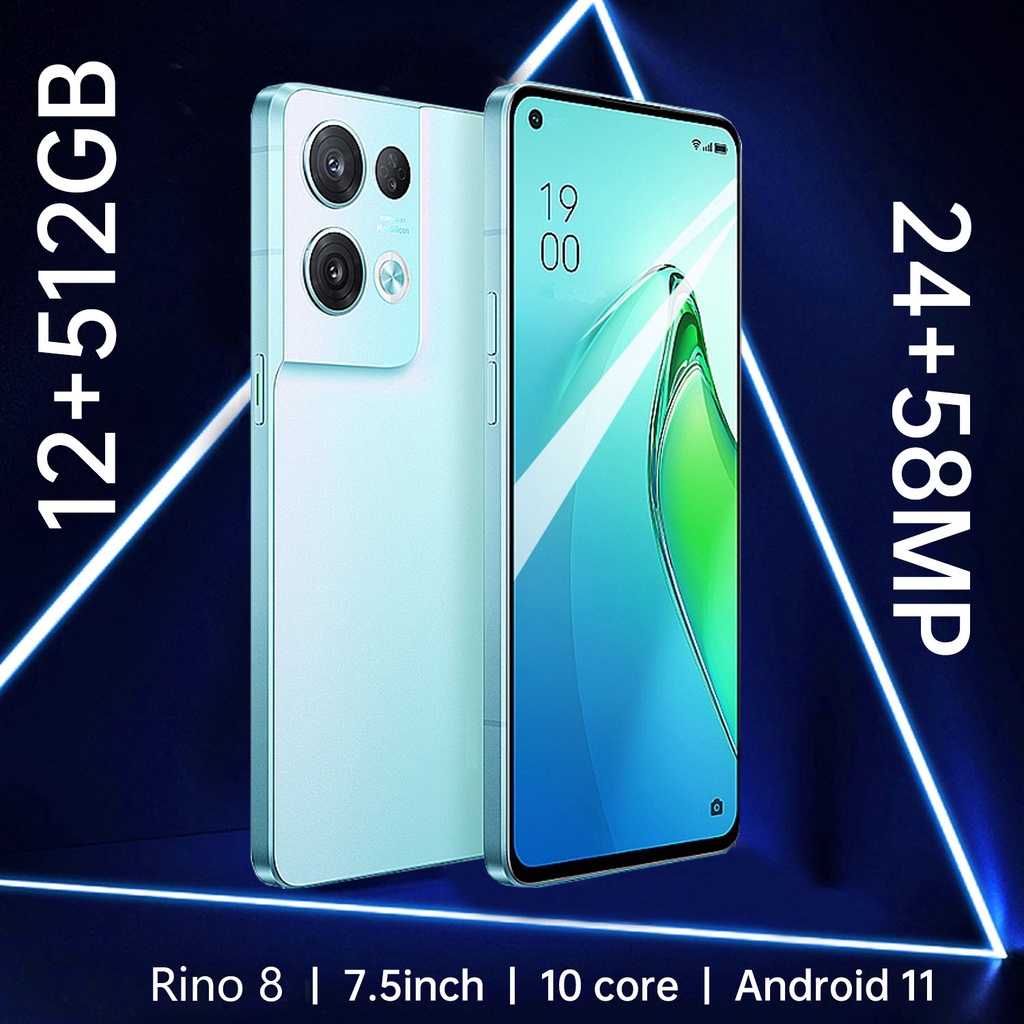 [Produk Baru HP] Beli 1 Gratis 1 hp murah Rino8 PRO+ Handphone Asli 7.5Inci 12GB RAM+512GB ROM HD Kamera Dual SIM Dual 5G WiFi Smartphone Bisa COD